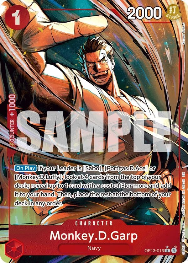 Image for Monkey.D.Garp (Alternate Art) [OP13-016] - One Piece Card Game