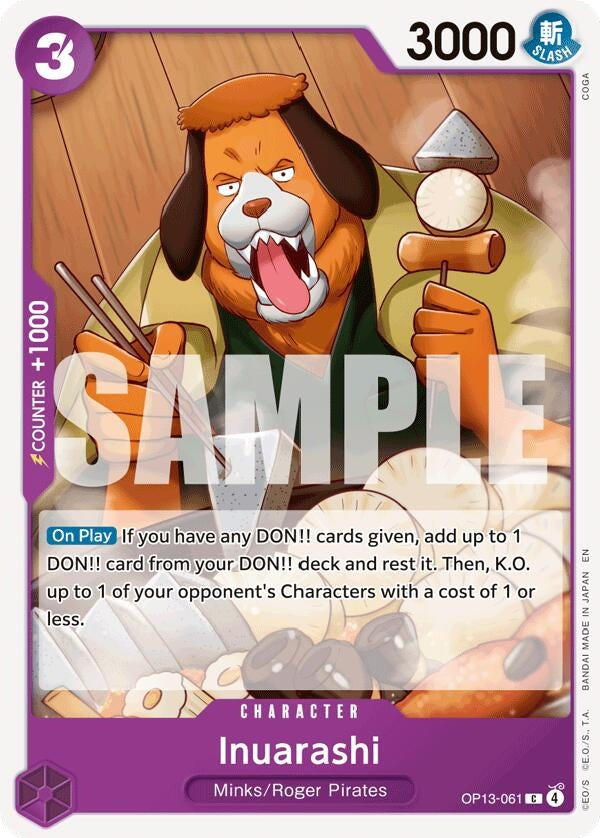 Image for Inuarashi [OP13-061] - One Piece Card Game