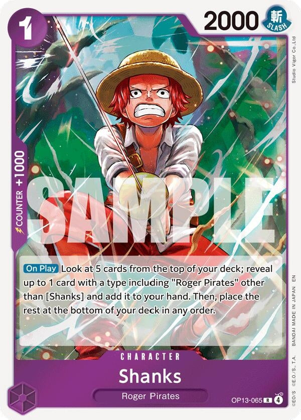 Image for Shanks (065) [OP13-065] - One Piece Card Game
