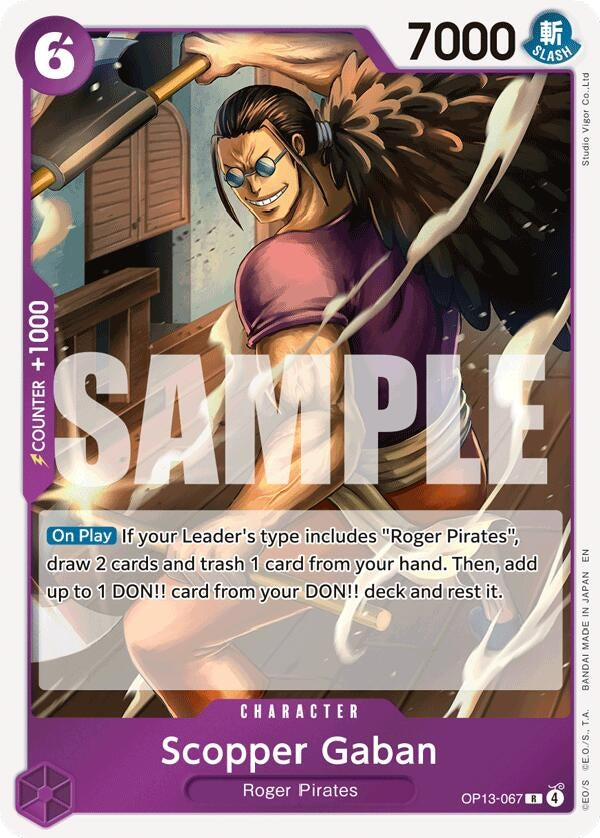 Image for Scopper Gaban [OP13-067] - One Piece Card Game
