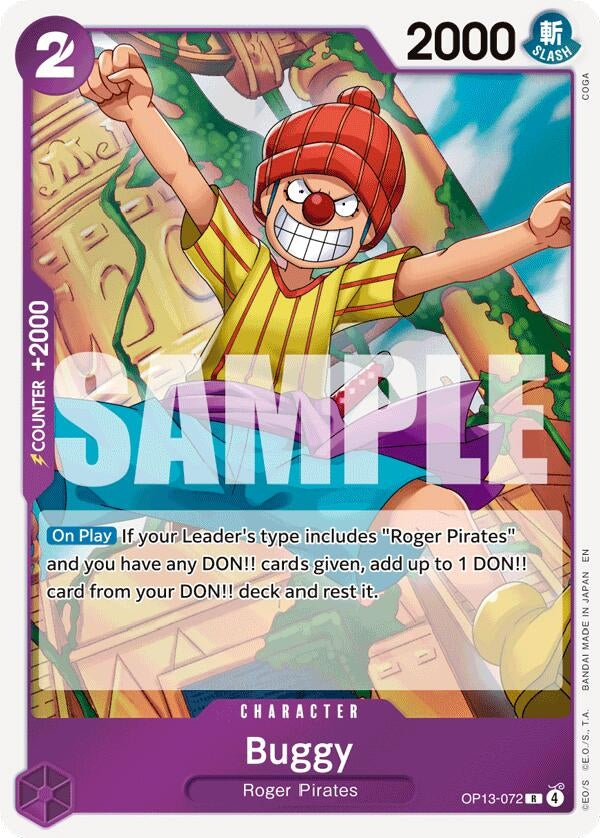 Image for Buggy [OP13-072] - One Piece Card Game