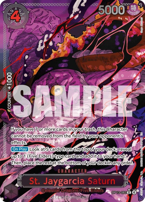 Image for St. Jaygarcia Saturn (Parallel) [OP13-083] - One Piece Card Game