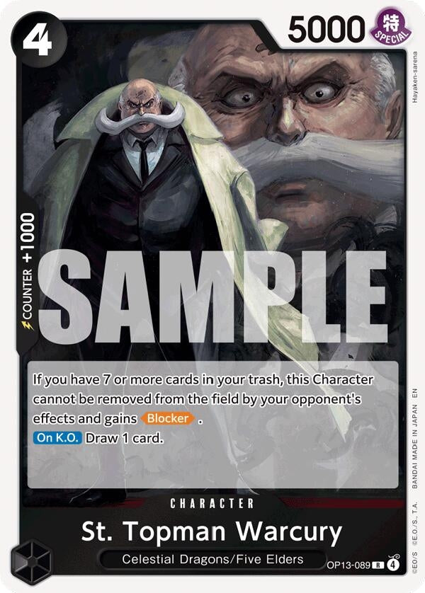Image for St. Topman Warcury [OP13-089] - One Piece Card Game