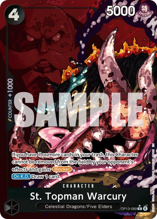 Image for St. Topman Warcury (Alternate Art) [OP13-089] - One Piece Card Game