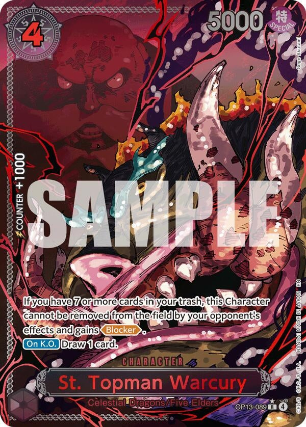 Image for St. Topman Warcury (Parallel) [OP13-089] - One Piece Card Game