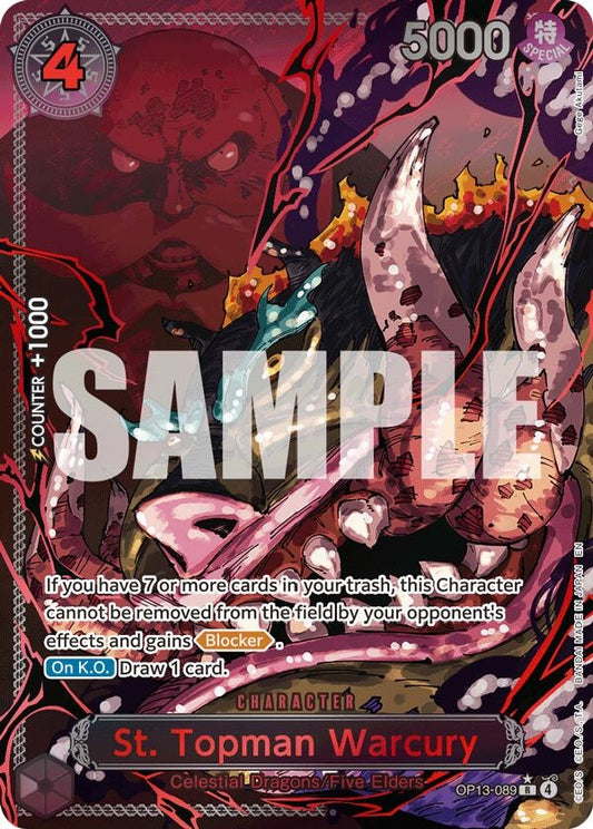 Image for St. Topman Warcury (Parallel) [OP13-089] - One Piece Card Game