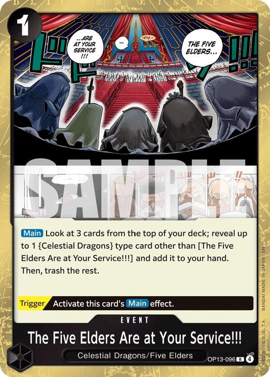 Image for The Five Elders Are at Your Service!!! [OP13-096] - One Piece Card Game