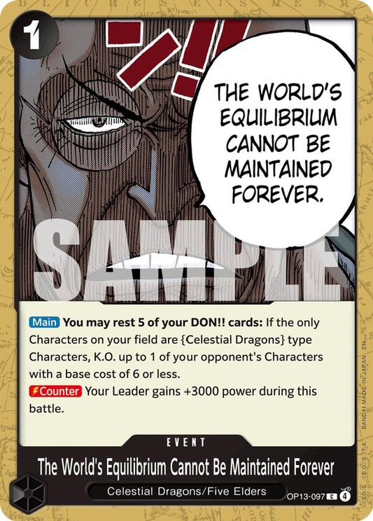 Image for The World's Equilibrium Cannot Be Maintained Forever [OP13-097] - One Piece Card Game