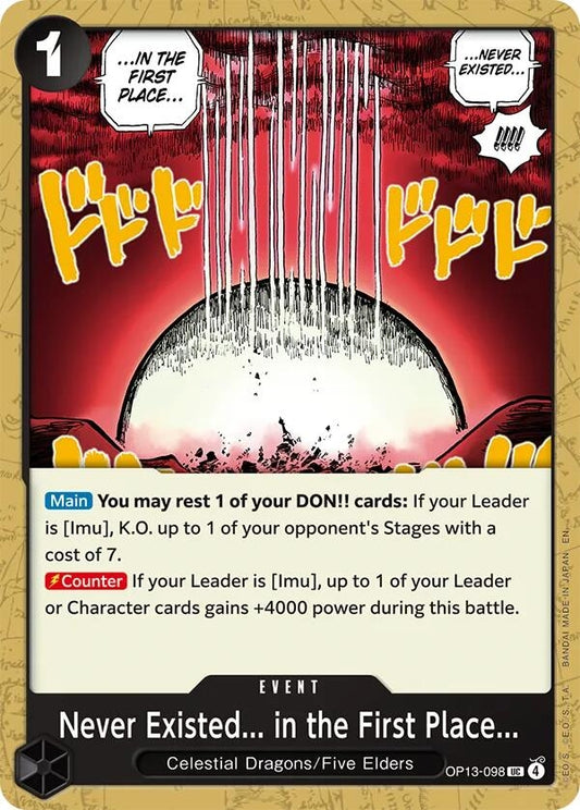 Image for Never Existed... in the First Place... [OP13-098] - One Piece Card Game