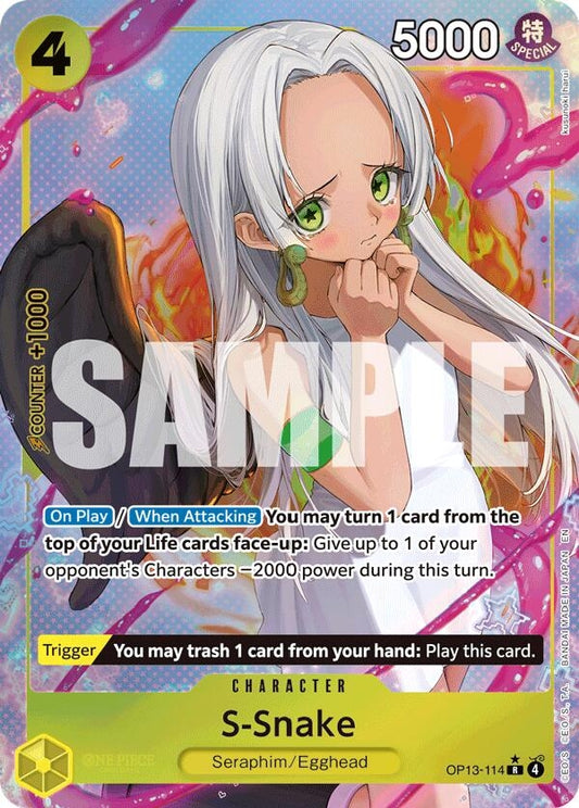 Image for S-Snake (Alternate Art) [OP13-114] - One Piece Card Game