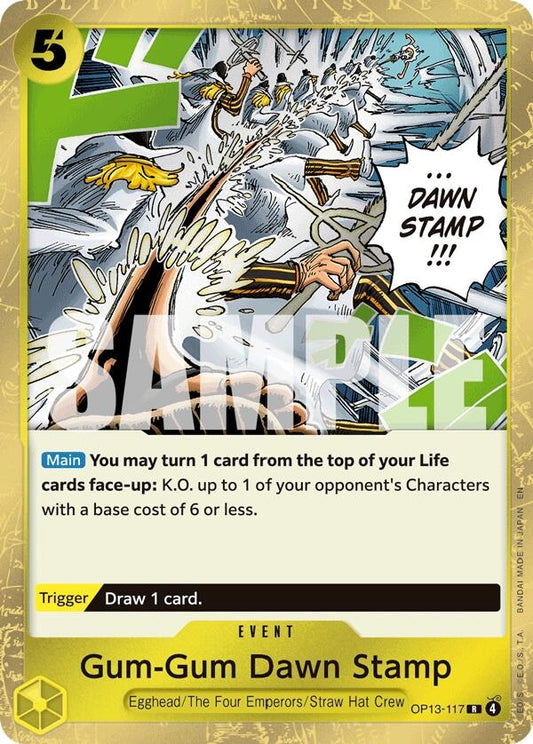 Image for Gum-Gum Dawn Stamp [OP13-117] - One Piece Card Game