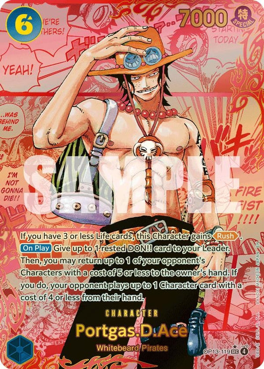 Image for Portgas.D.Ace (119) (Red Super Alternate Art) [OP13-119] - One Piece Card Game