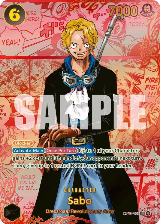 Image for Sabo (120) (Red Super Alternate Art) [OP13-120] - One Piece Card Game