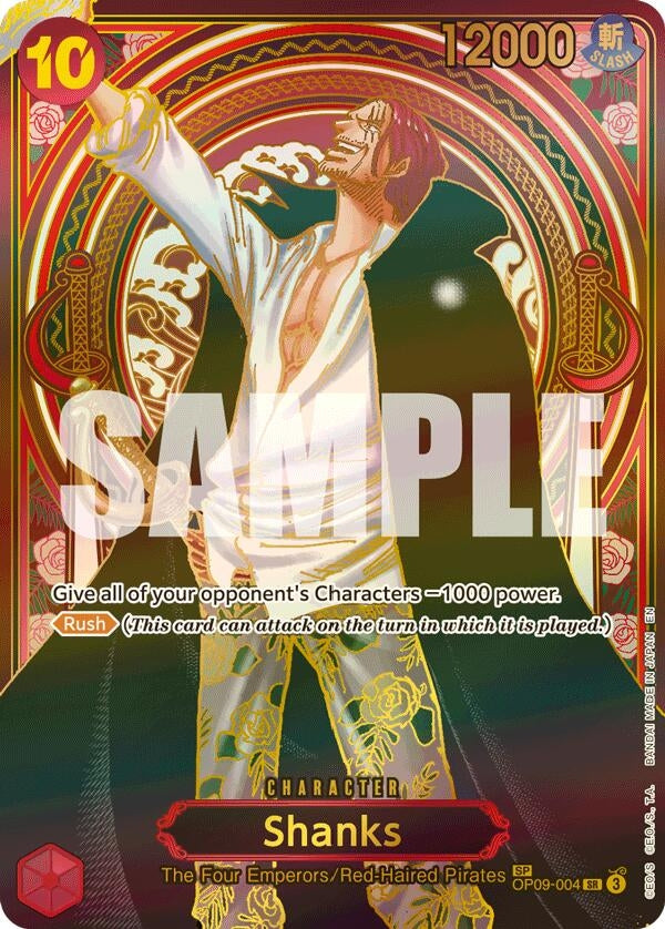 Image for Shanks - OP09-004 (SP) (Gold) [OP09-004] - One Piece Card Game
