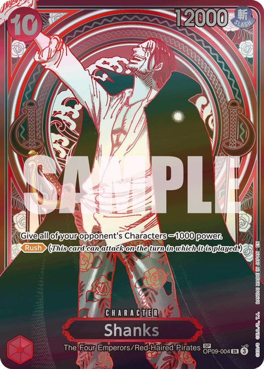 Image for Shanks - OP09-004 (SP) (Silver) [OP09-004] - One Piece Card Game
