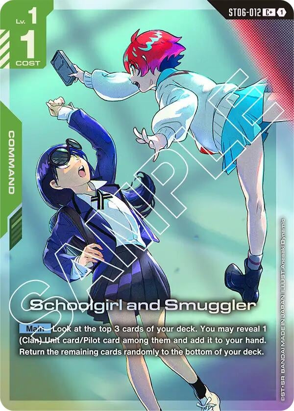 Image for Schoolgirl and Smuggler (C+) [ST06-012] - Gundam Card Game
