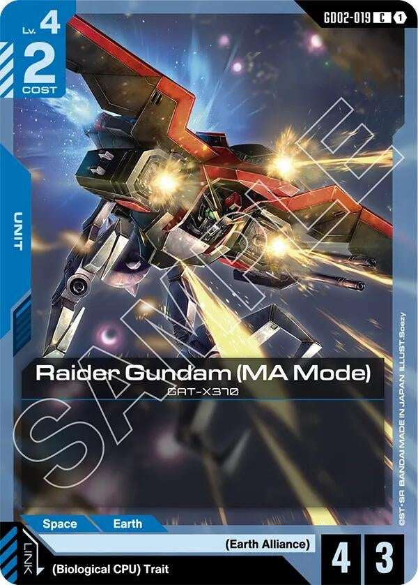 Image for Raider Gundam (MA Mode) [GD02-019] - Gundam Card Game