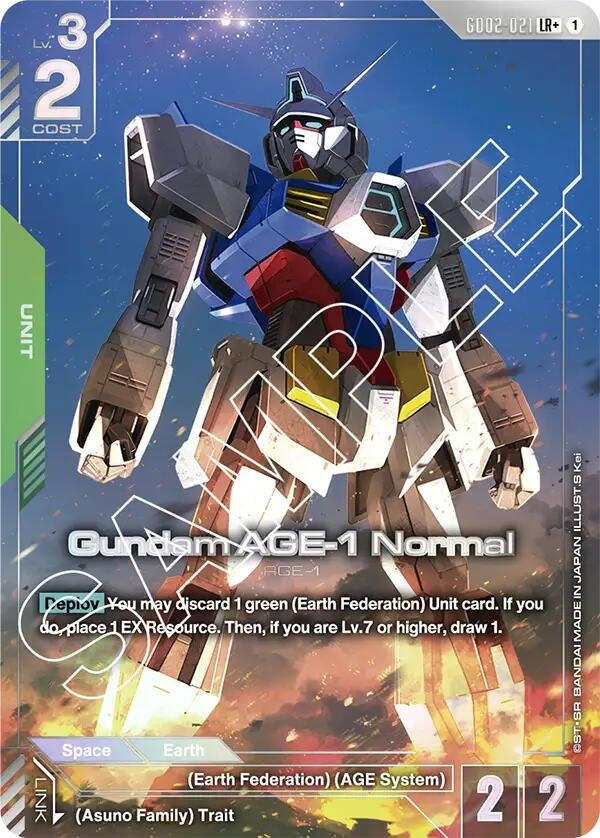 Image for Gundam AGE-1 Normal (LR+) [GD02-021] - Gundam Card Game