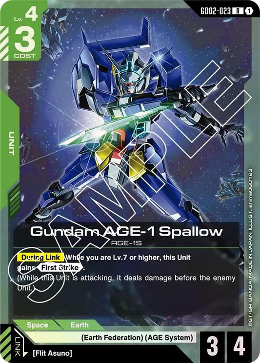 Image for Gundam AGE-1 Spallow [GD02-023] - Gundam Card Game