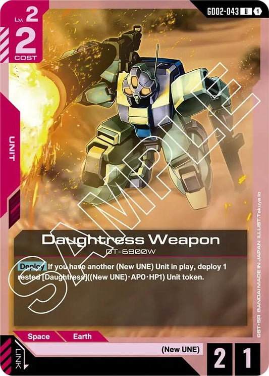 Image for Daughtress Weapon [GD02-043] - Gundam Card Game