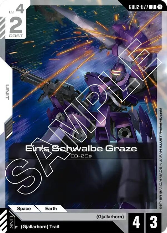 Image for Ein's Schwalbe Graze [GD02-077] - Gundam Card Game