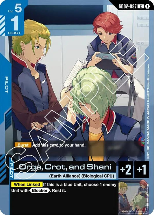 Image for Orga, Crot, and Shani [GD02-087] - Gundam Card Game