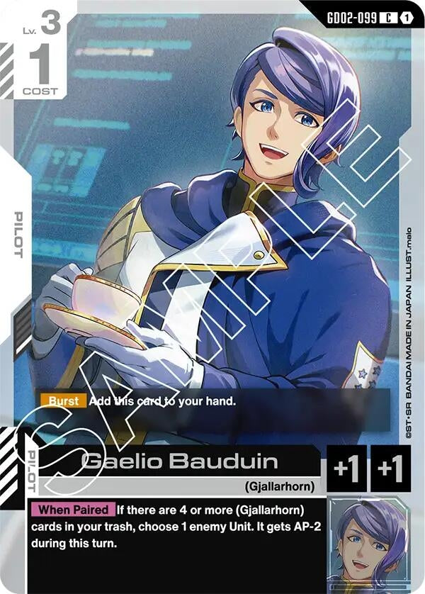 Image for Gaelio Bauduin [GD02-099] - Gundam Card Game