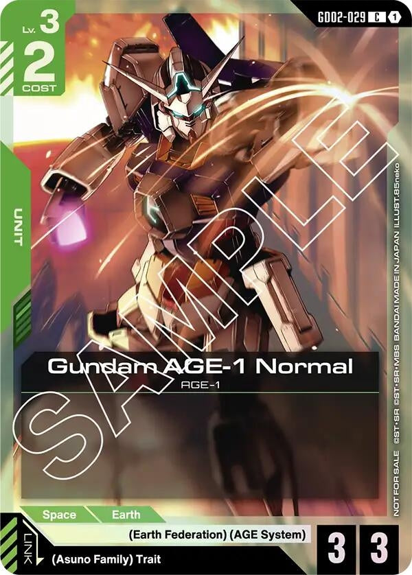 Image for Gundam AGE-1 Normal (Store Tournament Participant Pack 02) [GD02-029] - Gundam Card Game