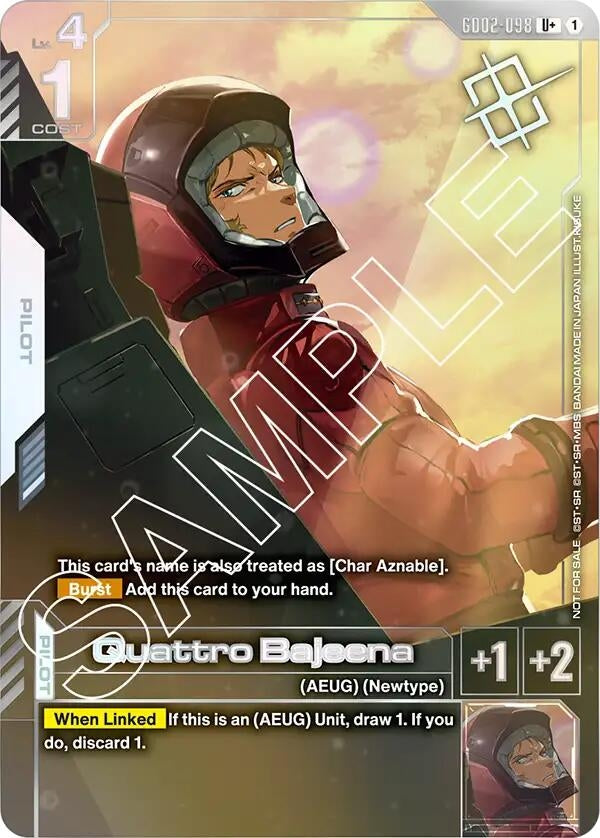 Image for Quattro Bajeena (Store Tournament Winner Pack 02) [GD02-098] - Gundam Card Game