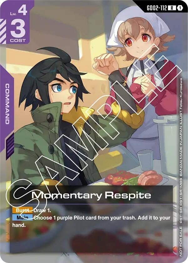 Image for Momentary Respite (Store Tournament Participant Pack 02) [GD02-112] - Gundam Card Game