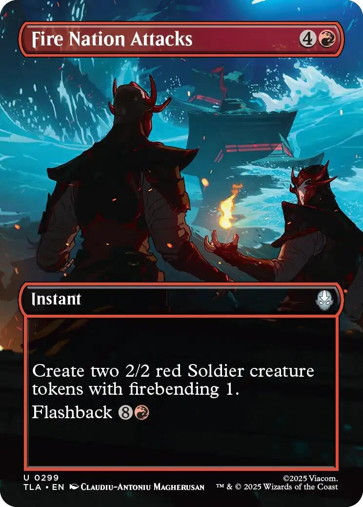 Image for Fire Nation Attacks (Borderless) [299] - Magic: The Gathering