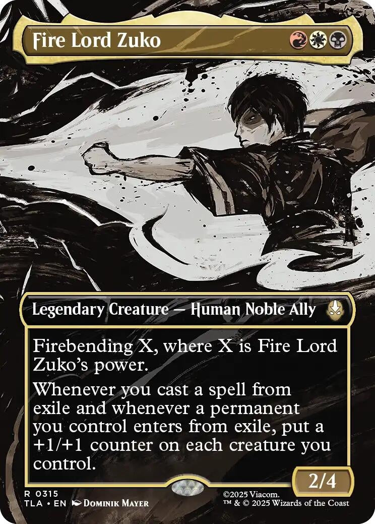 Image for Fire Lord Zuko (Borderless) [315] - Magic: The Gathering