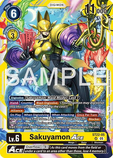 Image for Sakuyamon ACE [ST22-05 SR] - Digimon Card Game