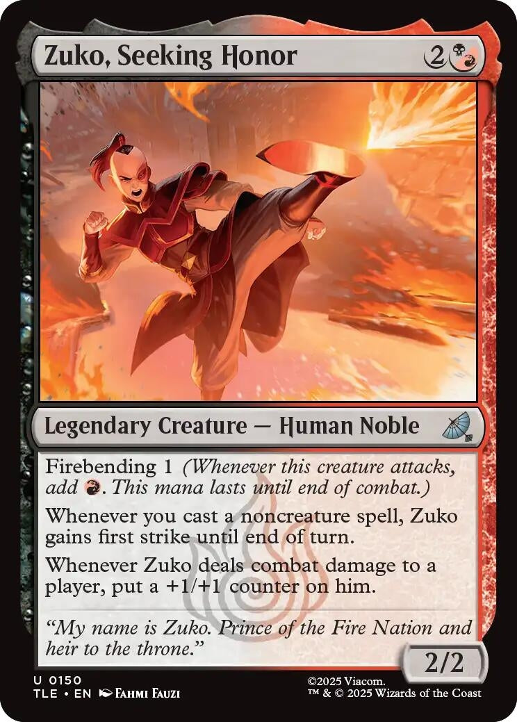 Image for Zuko, Seeking Honor [150] - Magic: The Gathering
