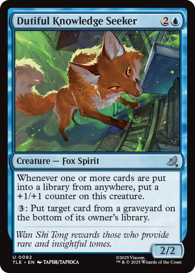 Image for Dutiful Knowledge Seeker [92] - Magic: The Gathering