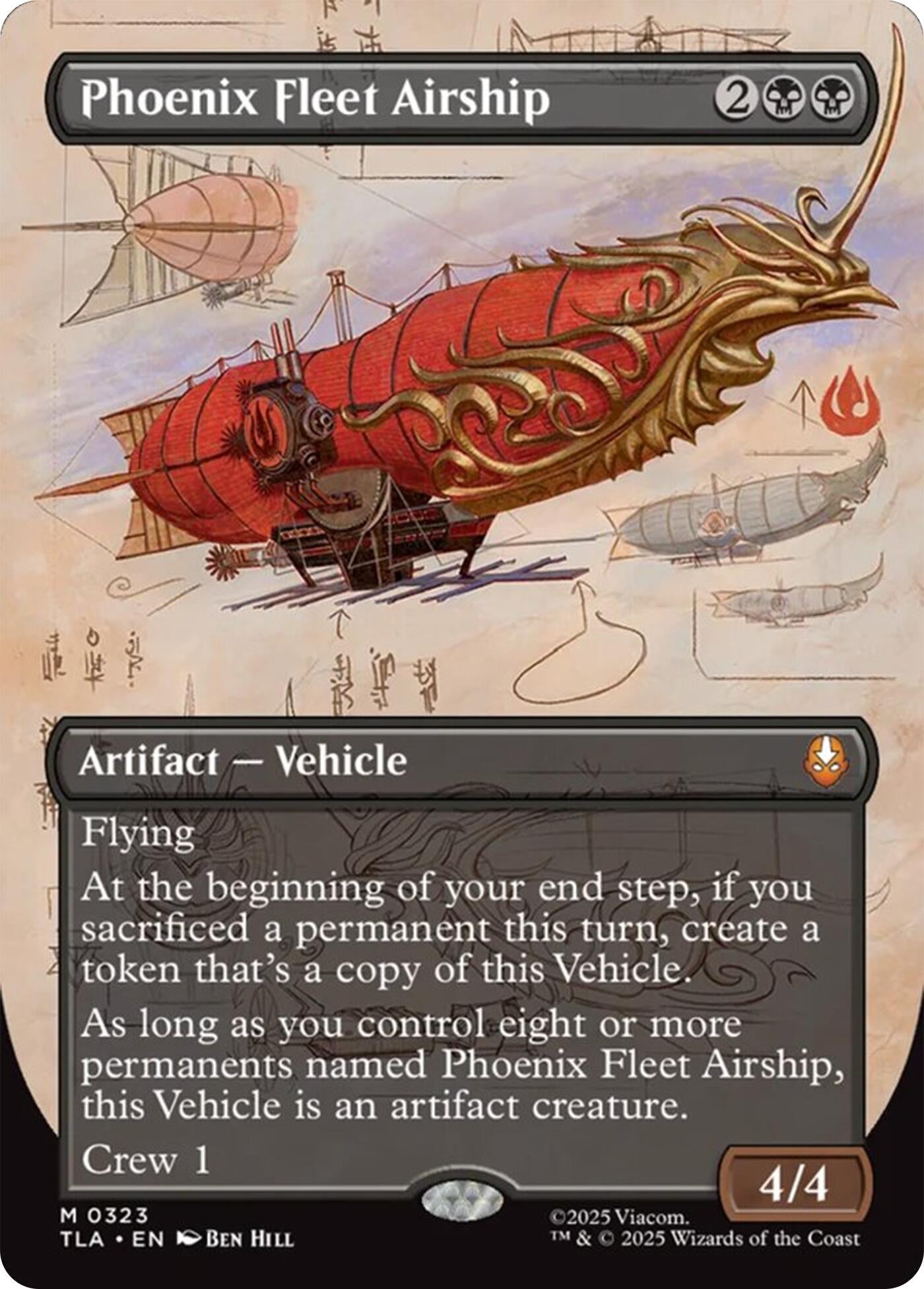Image for Phoenix Fleet Airship (Borderless) [323] - Magic: The Gathering