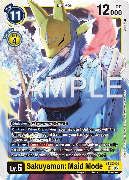 Image for Sakuyamon: Maid Mode [ST22-06 SR] - Digimon Card Game