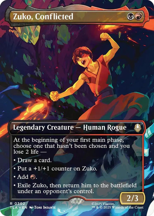 Image for Zuko, Conflicted (Borderless) [302] - Magic: The Gathering