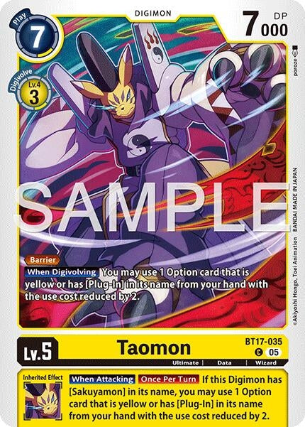 Image for Taomon (BT17-035) (Alternate Art) [BT17-035 C] - Digimon Card Game