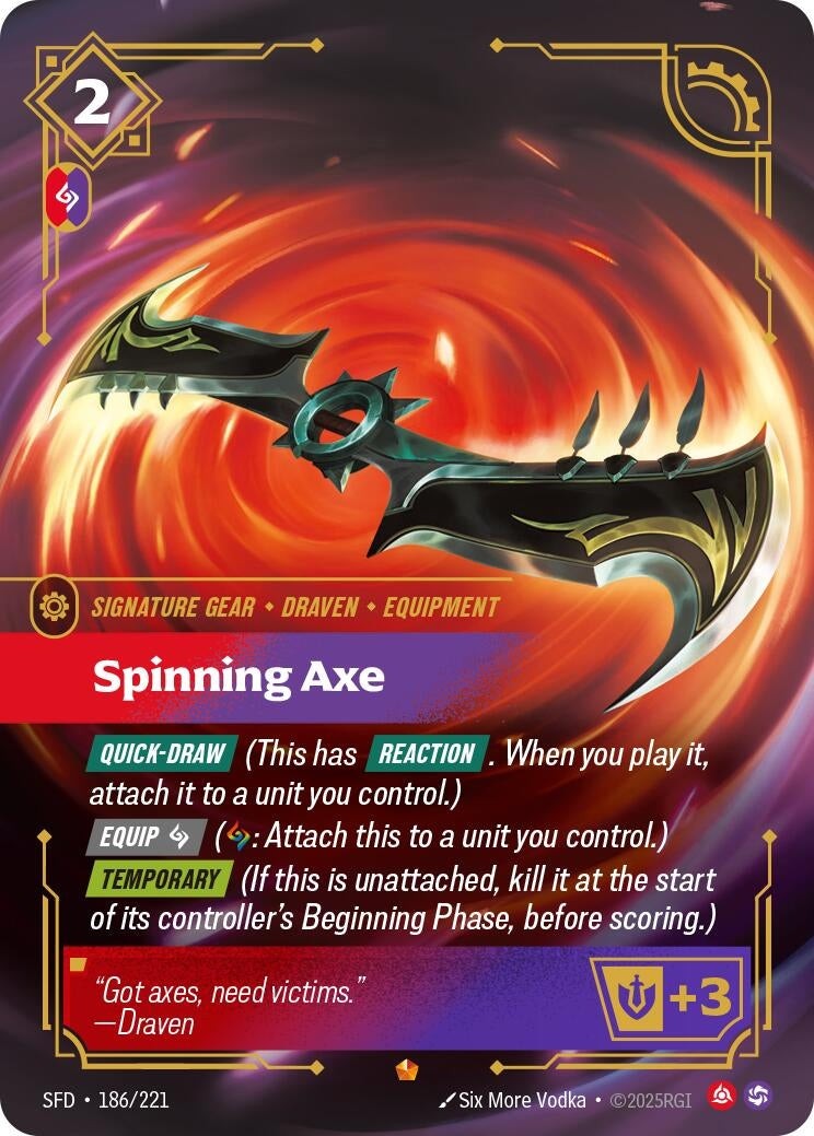 Image for Spinning Axe [186/221] - Riftbound: League of Legends Trading Card Game