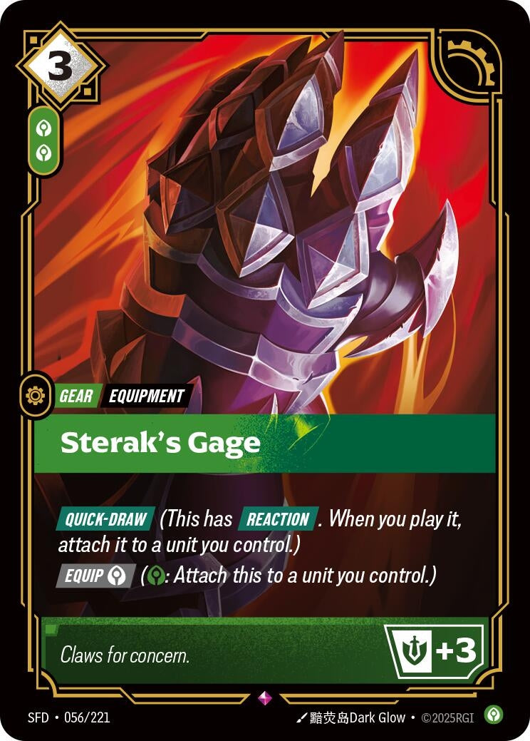 Image for Sterak's Gage [056/221] - Riftbound: League of Legends Trading Card Game