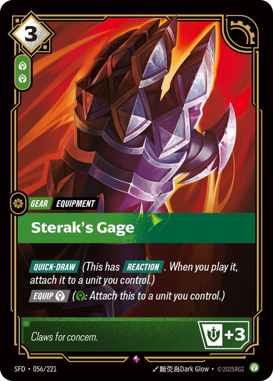 Image for Sterak's Gage [056/221] - Riftbound: League of Legends Trading Card Game