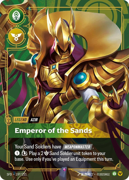 Image for Azir - Emperor of the Sands [197/221] - Riftbound: League of Legends Trading Card Game