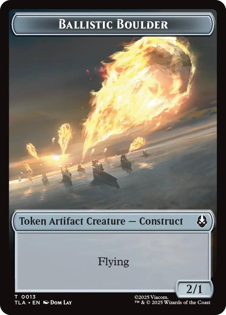 Image for Ballistic Boulder // Soldier (0011) Double-Sided Token [13 // 11] - Magic: The Gathering
