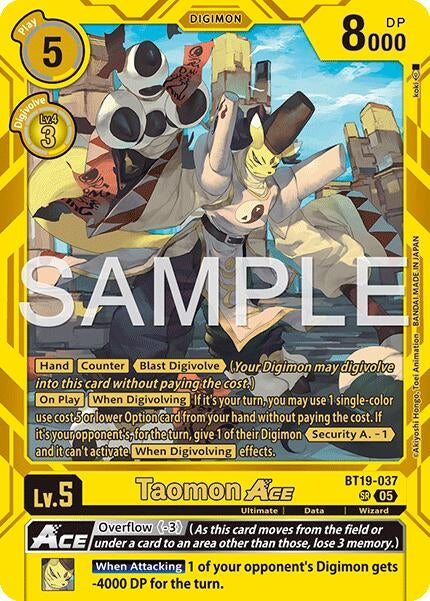 Image for Taomon ACE (Alternate Art) [BT19-037 SR] - Digimon Card Game