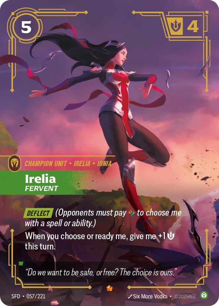 Image for Irelia - Fervent [057/221] - Riftbound: League of Legends Trading Card Game
