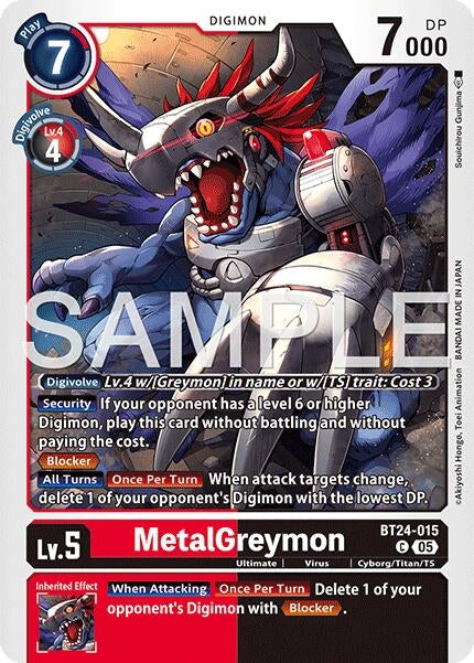 Image for MetalGreymon [BT24-015 C] - Digimon Card Game
