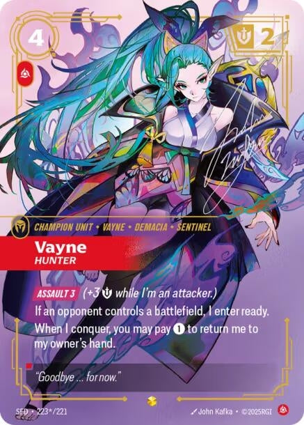 Image for Vayne - Hunter (Signature) [223*/221] - Riftbound: League of Legends Trading Card Game