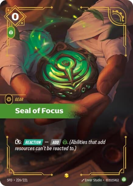Image for Seal of Focus (Overnumbered) [226/221] - Riftbound: League of Legends Trading Card Game