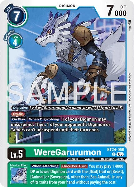 Image for WereGarurumon [BT24-050 C] - Digimon Card Game